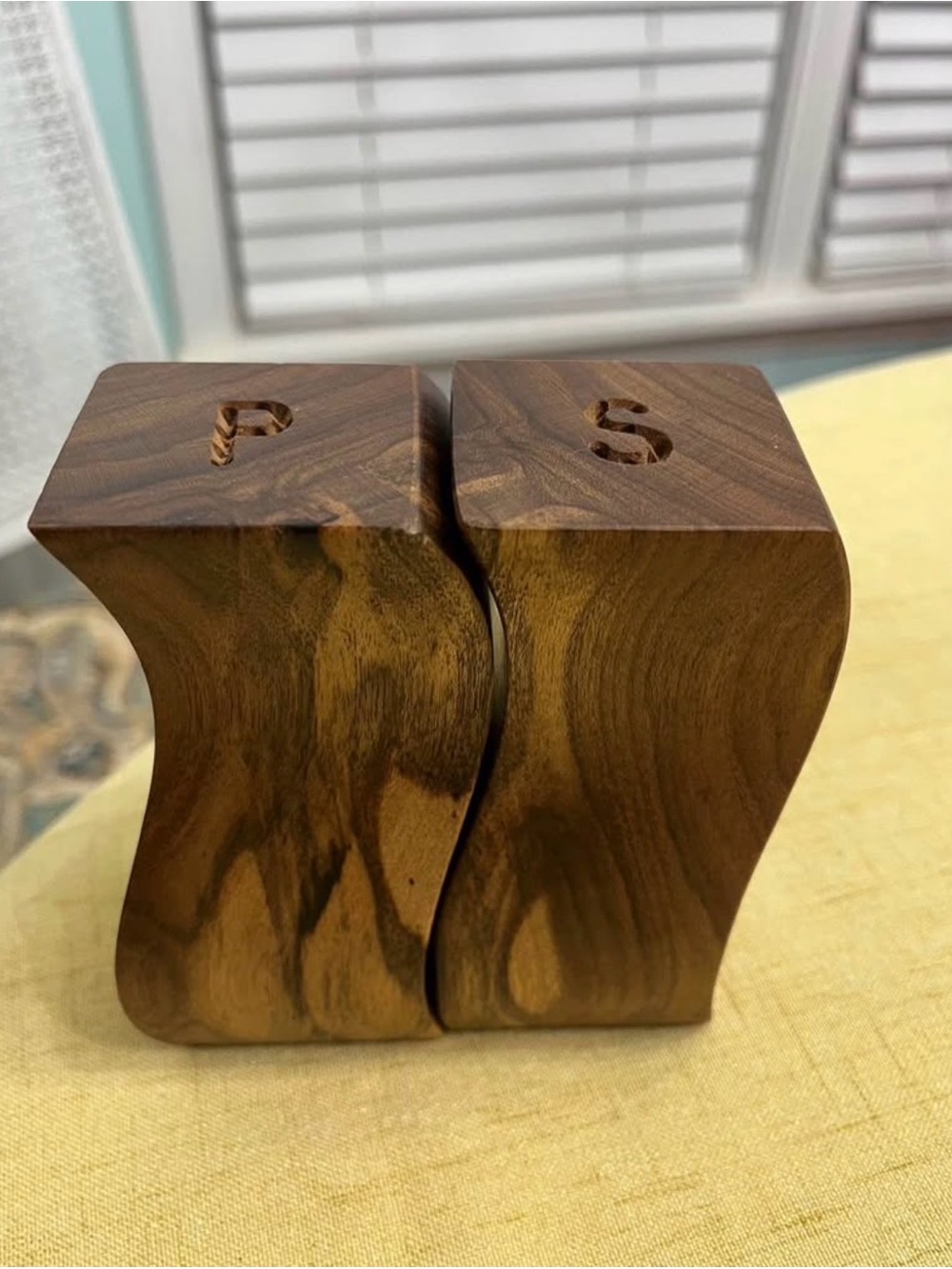 Handcrafted Wooden Salt & Pepper Shakers - Brown